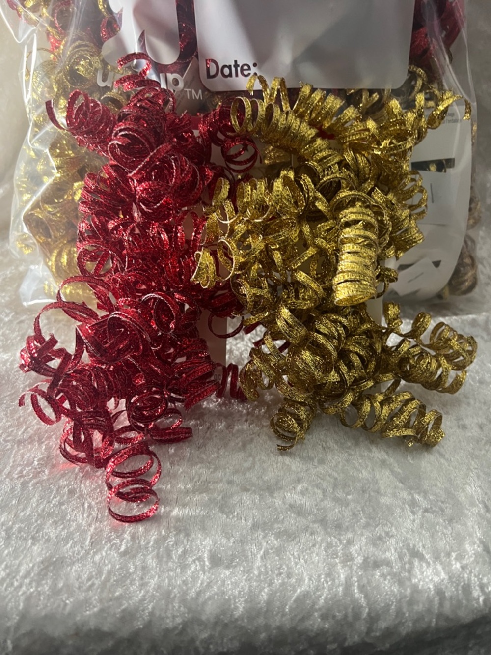 Michaels Red and Gold Metallic Curling Ribbon Clusters 9 red —11 gold